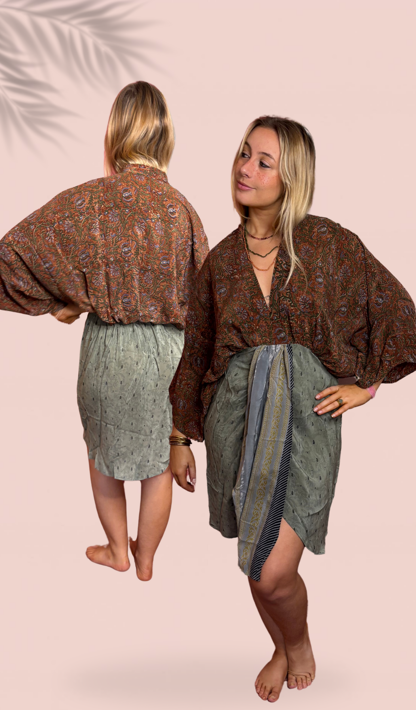 Robe courte 100% soie Taille Unique