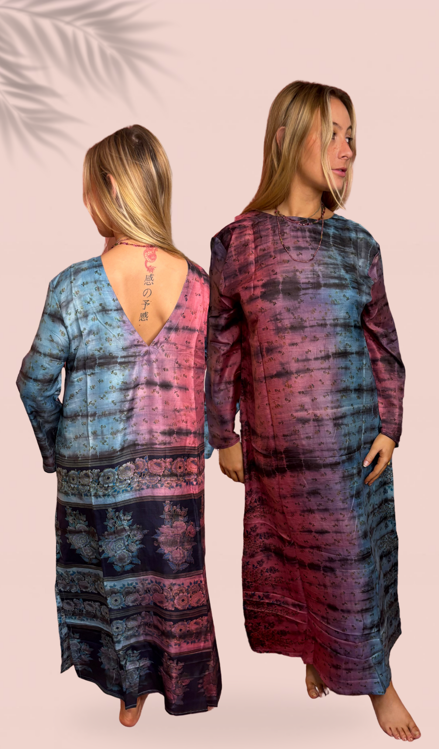 Robe longue 100% soie T1