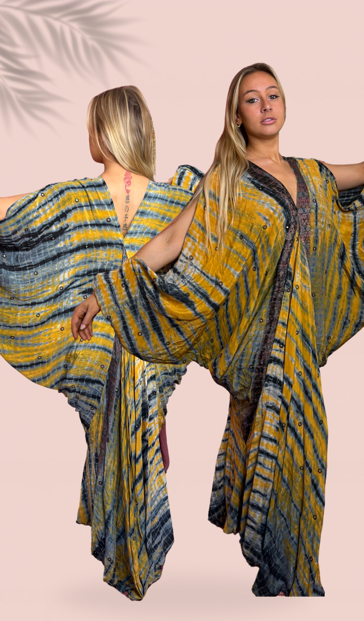 Robe drapée 100% crêpe de soie Taille Unique