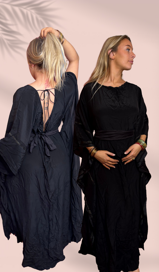 Robe longue dos nu 100% soie Taille Unique