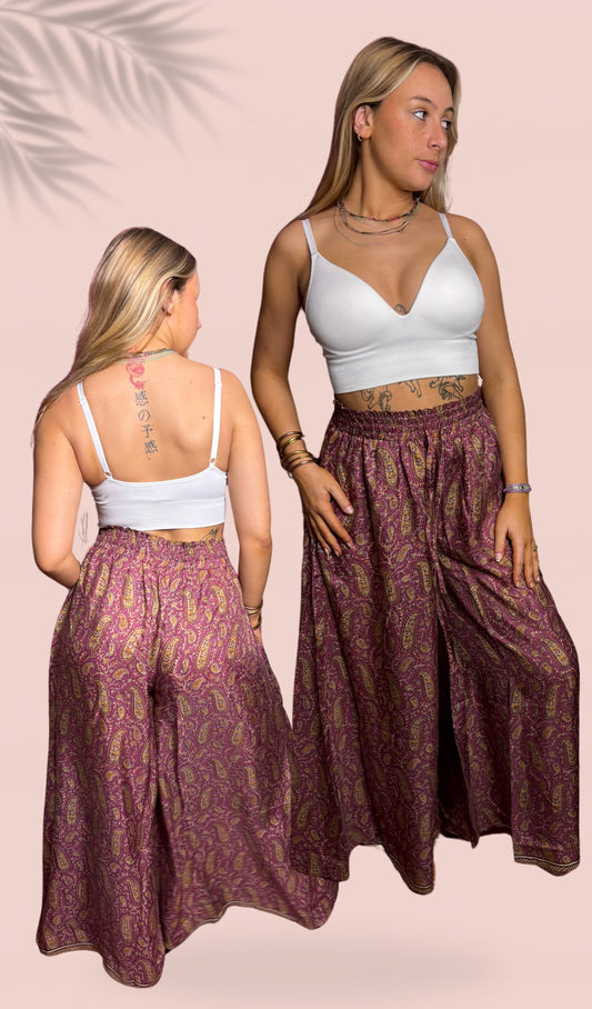 Pantalon extra large 100% soie T2