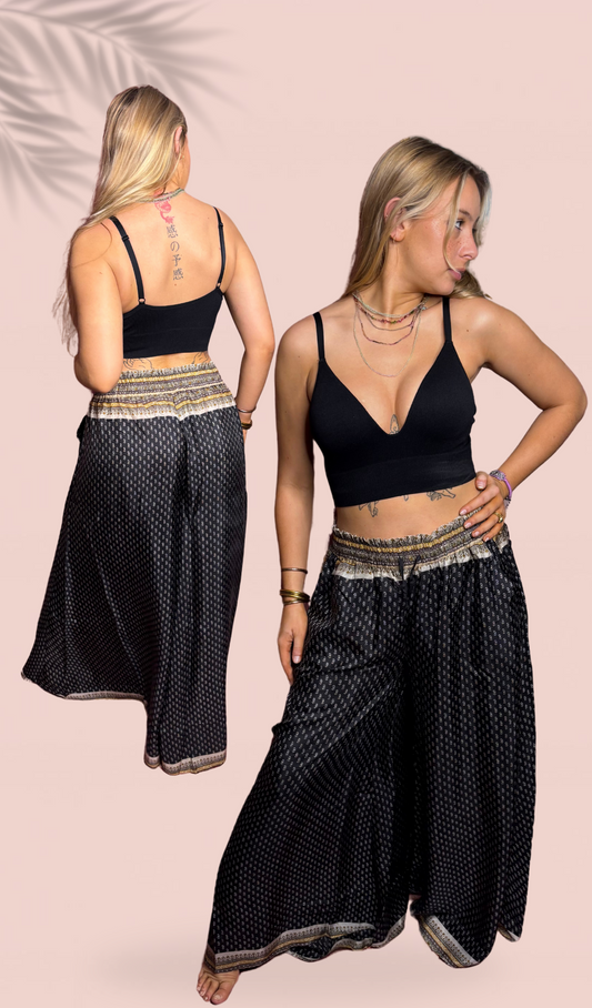 Pantalon extra large 100% soie T2