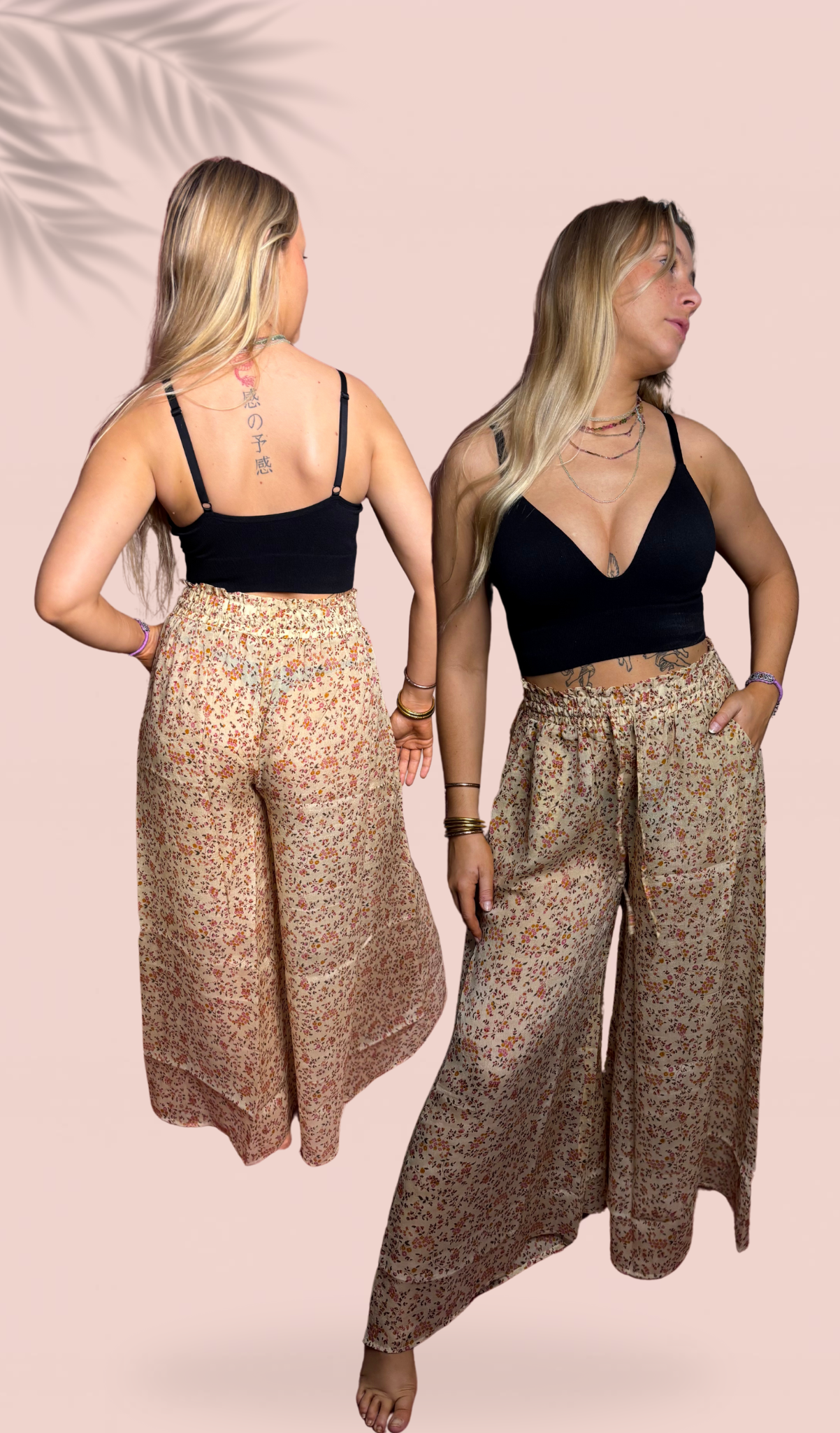 Pantalon extra large 100% soie T2