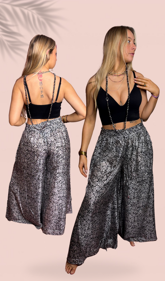 Pantalon extra large 100% soie T1