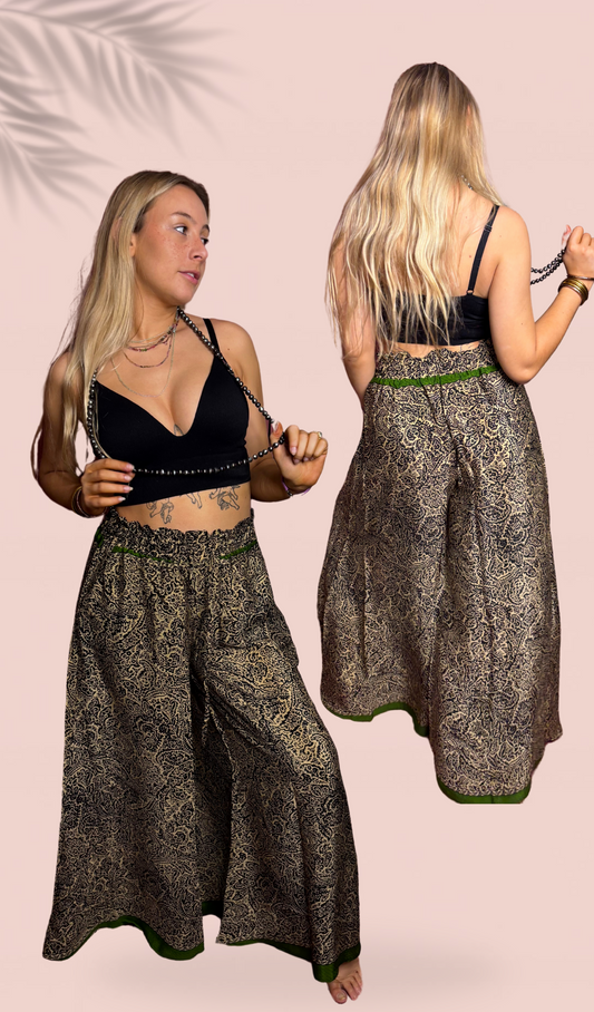 Pantalon extra large 100% crêpe de soie T1