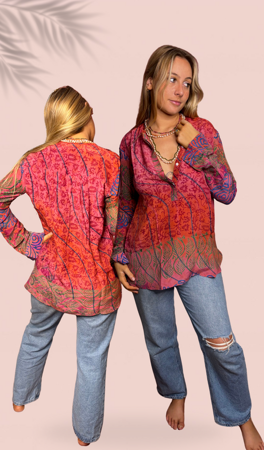 Chemise 100% crêpe de soie T1