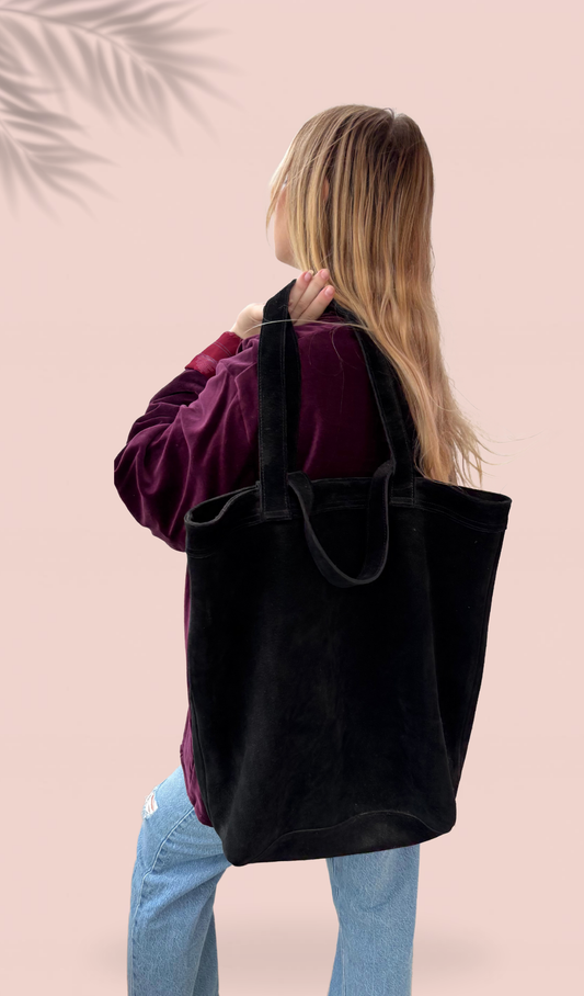 Sac en nubuck noir