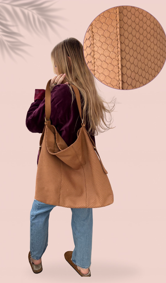 Sac en cuir texturé