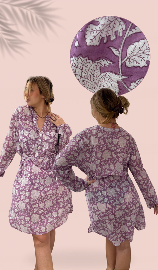 Robe courte 100% coton taille S/M