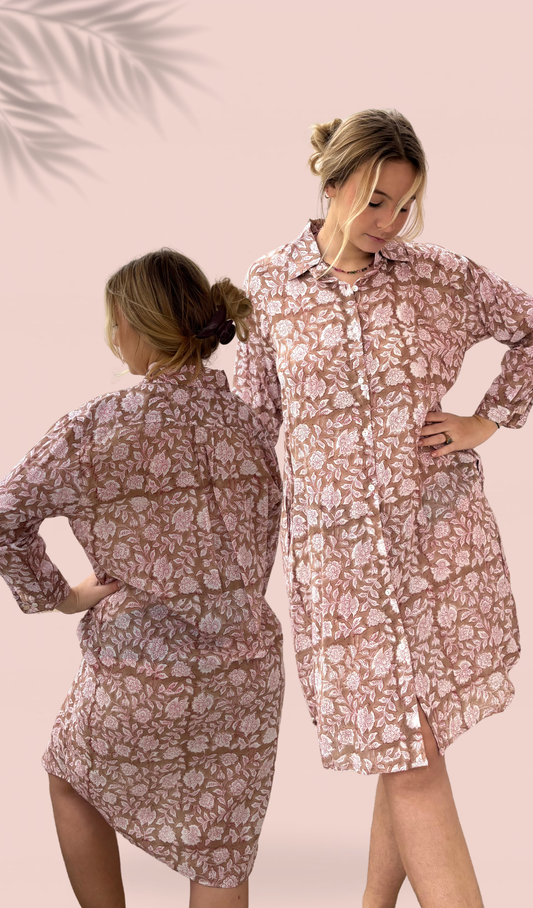 Robe 100% voile de coton taille M/L